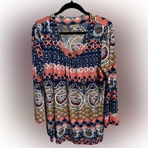 Short Colorful 70s inspired Dress M